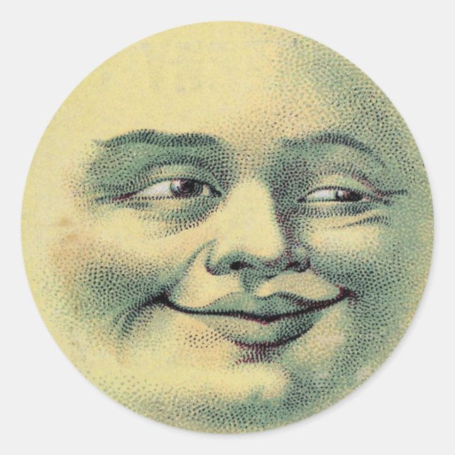 Adesivo Vintage Man in the Moon stickers (grande) (Frente)