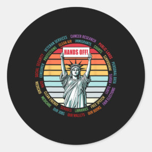 Adesivo Vintage Mãos Contra Trump