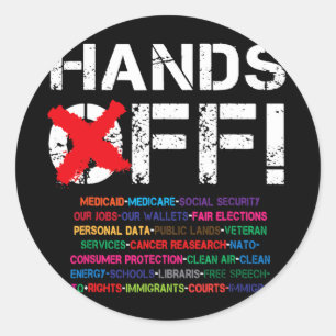 Adesivo Vintage Mãos Protestando Meu Médico De Segurança S
