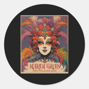 Adesivo Vintage Mardi Gras Women