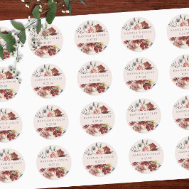 Adesivo Vintage Marsala Blush Pewter Floral