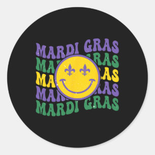 Adesivo Vintage Mascarada Mardi Gras Groovy Miçanga Parade