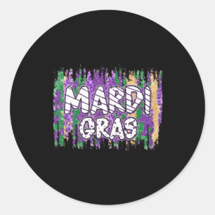 Adesivo Vintage Mascarada Mardi Gras Groovy Miçanga Parade