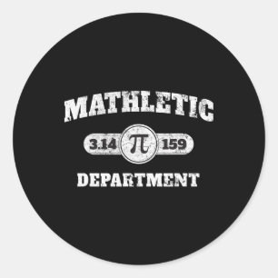 Adesivo Vintage Mathletic Department 3.14159 Pi Day Math L
