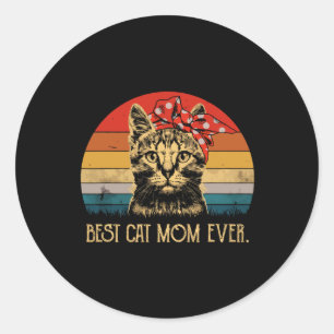 Adesivo Vintage Melhor Gato Mãe De Dia de as mães Divertid