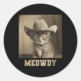 Adesivo Vintage Meowdy Cat