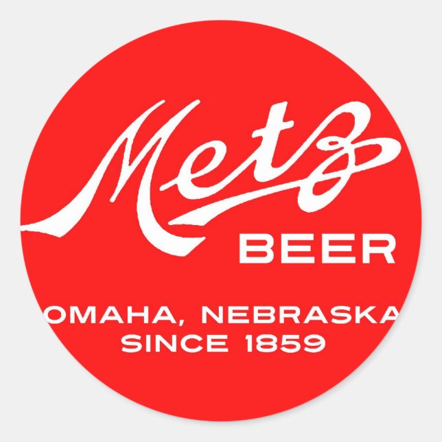 Adesivo Vintage Metz Beer Stickers (Frente)