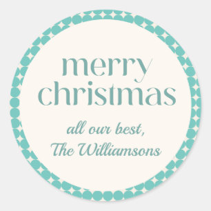 Adesivo Vintage Mint Teal Green Pontos Geométricos Persona