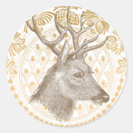 Adesivo Vintage moderno, Natal Dourado