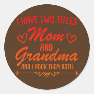 Adesivo Vintage Mom and Grandma Mothers Funny Mothersday