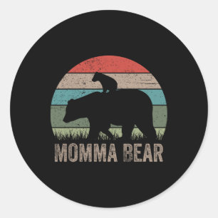 Adesivo Vintage Momma Bear Dia de as mães Engraçado