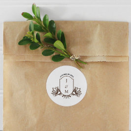 Adesivo Vintage Monograma Crest