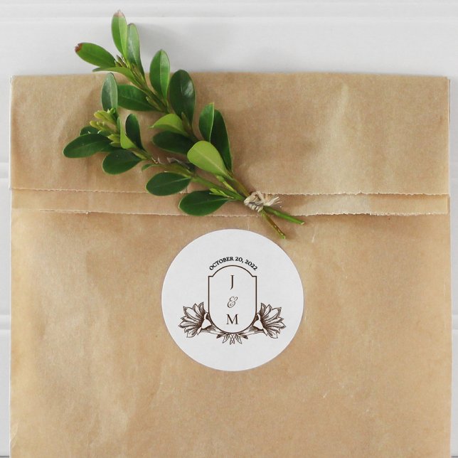 Adesivo Vintage Monograma Crest (Criador carregado)