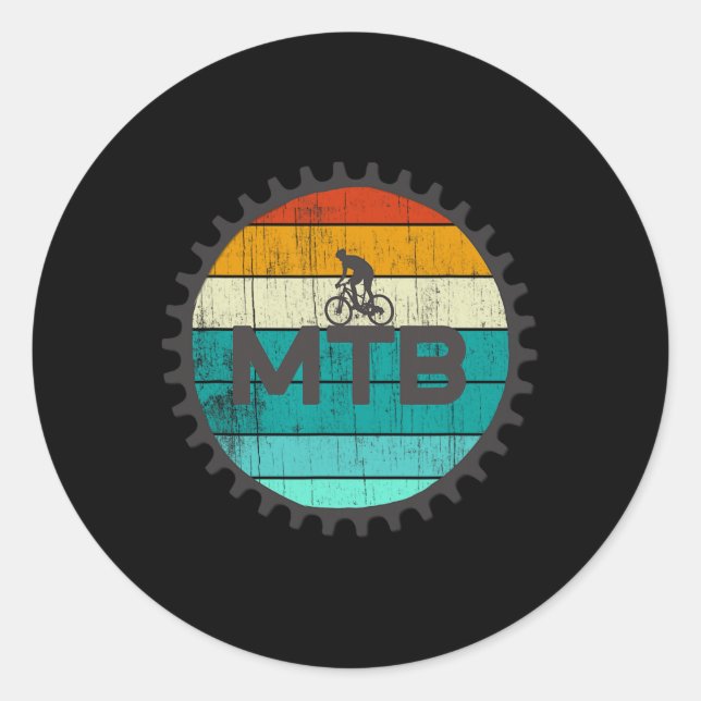 Adesivo Vintage Mountain Bike Retro Mtb Biking  (Frente)