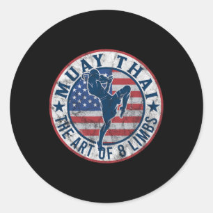 Adesivo Vintage Muay Thai Karate Boxing Martial Arts