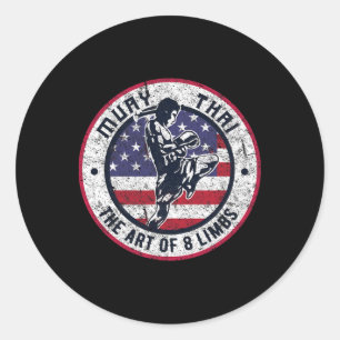 Adesivo Vintage Muay Thai Karate Boxing Martial Arts