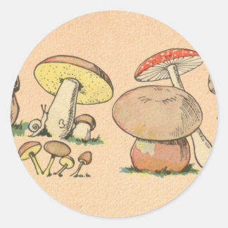 Adesivo Vintage Mushroom Impressão