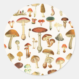 Adesivo Vintage Mushroom Pattern