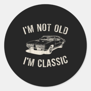 Adesivo Vintage Não Sou Velho Sou Clássico Gráfico de Carr