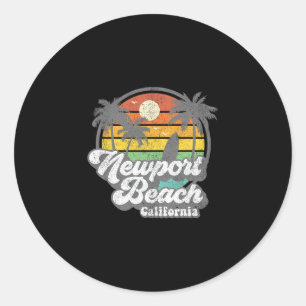 Adesivo Vintage Newport Beach Califórnia Ca Surf Retro 