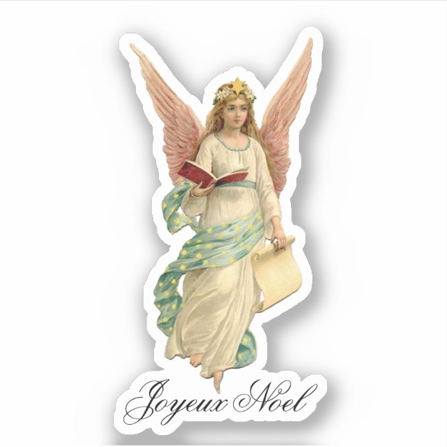 Adesivo Vintage Noel Angel Sticker (Frente)