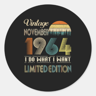 Adesivo Vintage Novembro De 1964 What I want Limited Editi