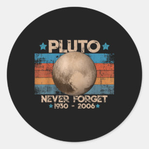 Adesivo Vintage Nunca Esquece Plutão Funny Retro Astronomi