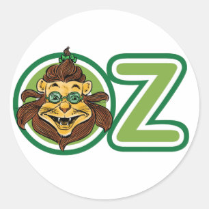 Adesivo Vintage O Mágico de Oz, Leão na Letra O