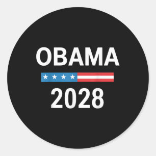 Adesivo Vintage Obama 2028 Engraçado Eleição Política Patr