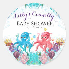 Adesivo Vintage Ocean baby twin Octopus colorido