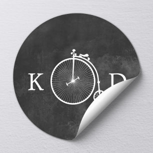 Adesivo Vintage Old Bike Dark Wedk