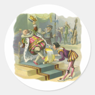 Adesivo Vintage Old King Cole Nursery Rhyme Poem Song