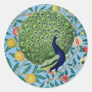 Adesivo Vintage Open Fan Feather Peacock