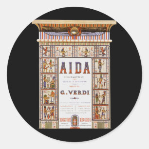 Adesivo Vintage Opera Music, Aida egípcia de Verdi