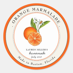 Adesivo Vintage Orange Marmalade jar Rótulo de conserva