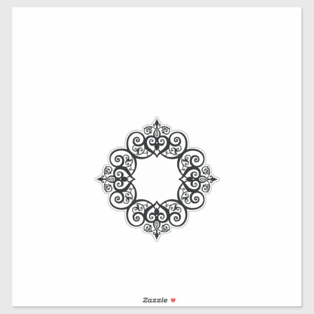 Adesivo Vintage Ornamental Frame (Folha)