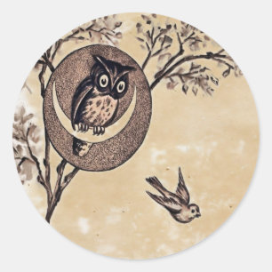 Adesivo Vintage Owl Sticker