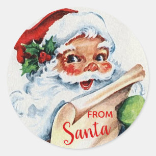 Adesivo Vintage Papai Noel alegre do PAPAI NOEL