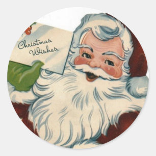 Adesivo Vintage Papai Noel Enfrenta Presentes