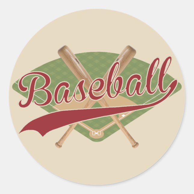 Adesivo Vintage parece Baseball Sticker (Frente)