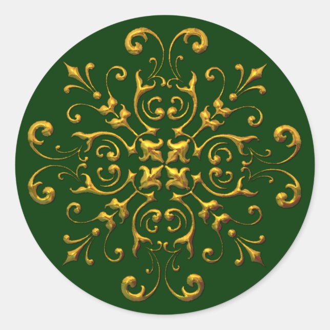 Adesivo Vintage parece Dourado com palitos (Frente)