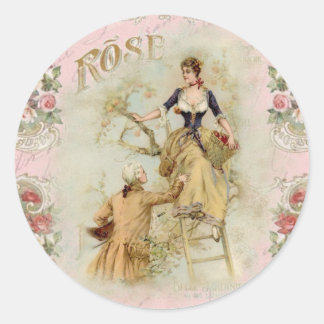 Adesivo Vintage Paris Casal Picting Fruta Pink Decoupage