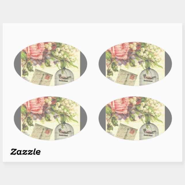 Adesivo Vintage Paris Chic Francês (Folha)