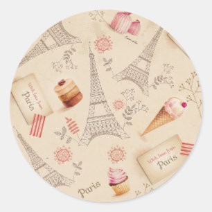 Adesivo Vintage Paris Sweets