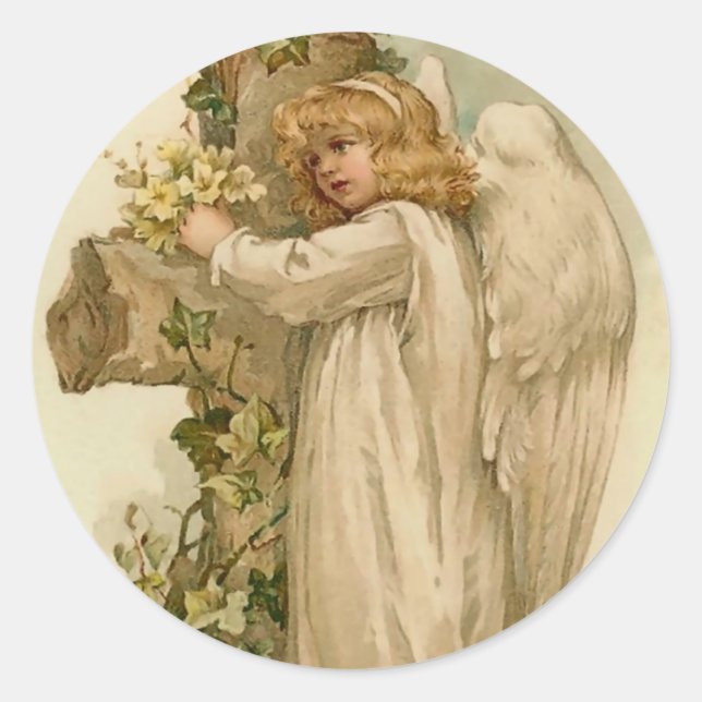 Adesivo Vintage Páscoa Angel Sticker (Frente)