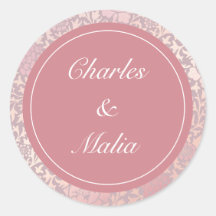 Vintage Pastel Pink Silver Floral Casamento