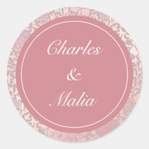 Adesivo Vintage Pastel Pink Silver Floral Casamento