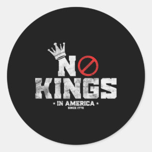 Adesivo Vintage Patriotic No Kings In America Desde 1776 M