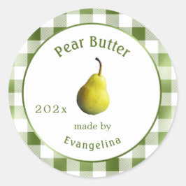 Adesivo Vintage Pear Butting Personalized Canning