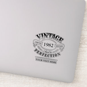 Adesivo Vintage Personalizada Idade para Perfecção Anivers
